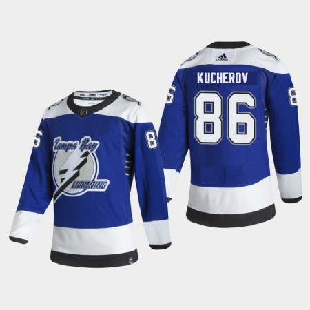 Tampa Bay Lightning Nikita Kucherov 86 2020-21 Reverse Retro Authentic Shirt - Mannen